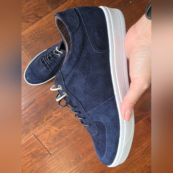 Men\'s Navy Suede Sneakers main image 7